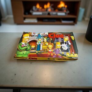 Simpsons Clue Board Game 2000 Parker Bros Pewter Tokens COMPLETE 1st Edition